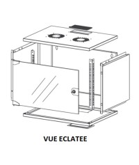 Baie de brassage 19" 7U 400 vue éclatée