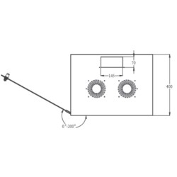 Baie de brassage 19" 7U 400 vue de dessus