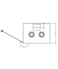 Baie de brassage 19" 7U 400 vue de dessus