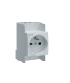 Prise de courant modulaire 16A 2P+T connexion sans vis - Hager - SNS216