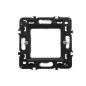 Module prise 2P+T avec plaque de fixation alu 45x45 pour boîte encastrée