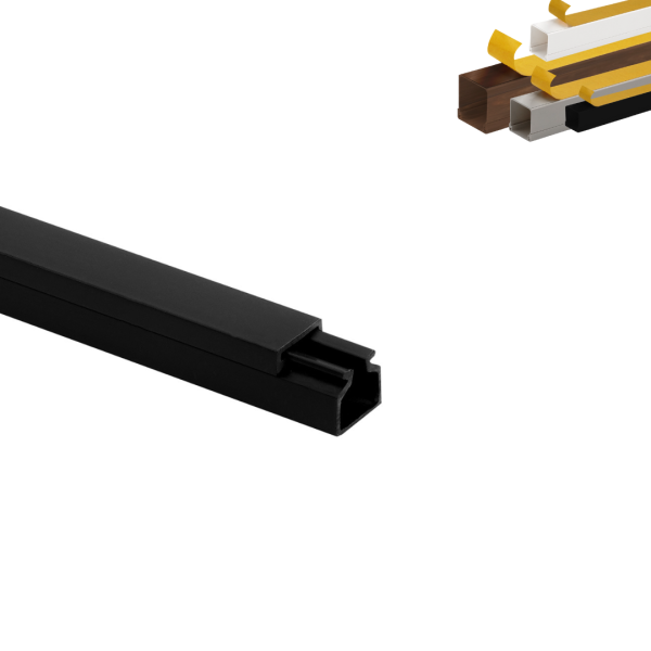Moulure électrique adhésive 10x10 noire Moulure électrique adhésive 10x10 noire