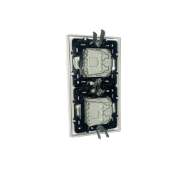 Double prise 2PT complète à encastrer