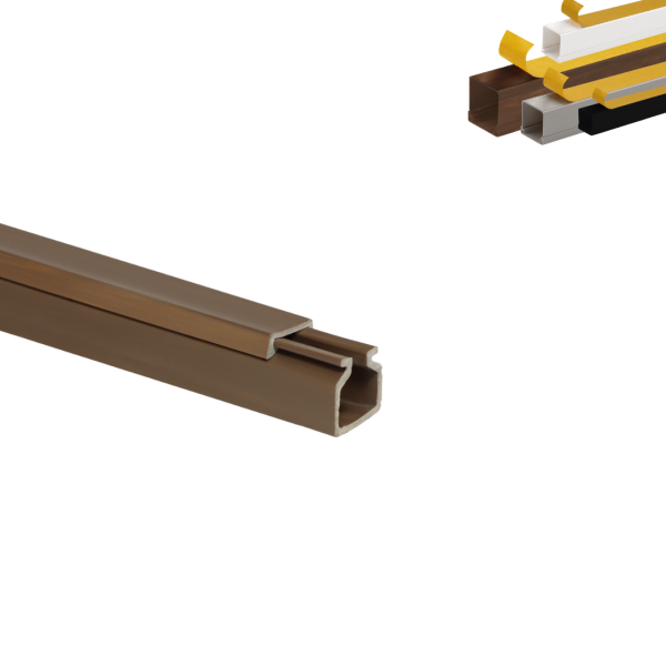 Moulure électrique adhésive 10x10 marron Moulure électrique adhésive 10x10 marron