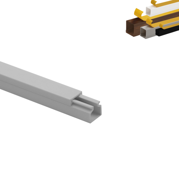 Moulure électrique adhésive 10x10 grise