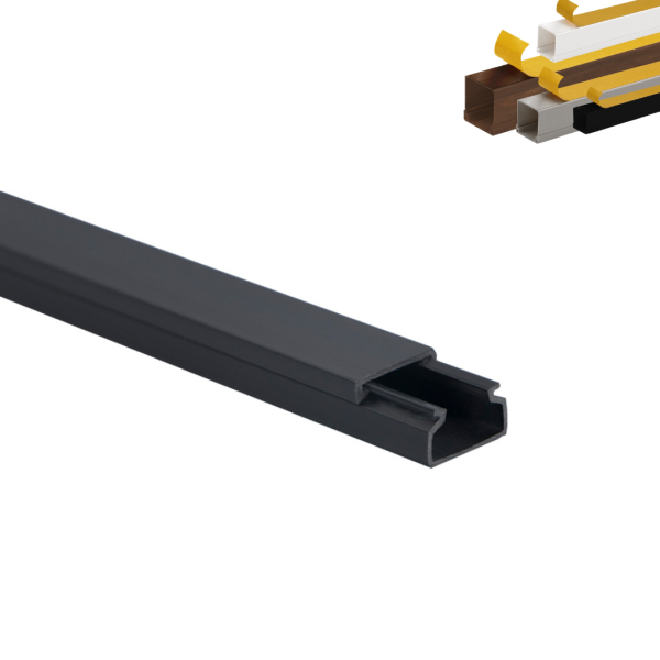 Moulure électrique adhésive 20x10 – Longueur 1 mètre – Blanc, Noir, Gris, Marron effet Bois Moulure électrique adhésive 20x10 – Longueur 1 mètre – Blanc, Noir, Gris, Marron effet Bois