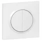 Legrand Dooxie - Double bouton poussoir complet blanc