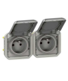 Legrand Plexo - Prise de courant 2P+T double horizontale à composer - LEG069562L