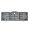 Legrand Plexo - Boitier étanche à embouts 3 postes horizontaux à composer gris IP55 - LEG069680