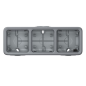 Legrand Plexo - Prise triple 2P+T complète en saillie gris IP55 Legrand Plexo - Prise triple 2P+T complète en saillie gris IP55