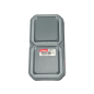Legrand Plexo - Prise double 2P+T complète à encastrer vertical gris IP55