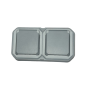 Legrand Plexo - Prise double 2P+T complète à encastrer horizontal gris IP55