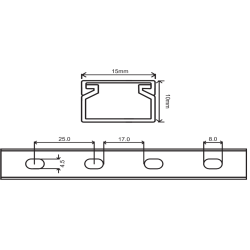 Moulure électrique adhésive 15x10 shéma