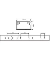 Moulure électrique adhésive 15x10 shéma