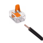 Lot de 50 bornes de connexion rapide 2 leviers, transparent 0.14-4mm² Lot de 50 bornes de connexion rapide 2 leviers, transparent 0.14-4mm²