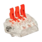 Bornes de connexion rapide 3 leviers, transparent 0.14-4mm² lot de 100 pièces
