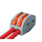 Bornes de connexion rapide 2 leviers, gris 0.75-2.5mm², lot de 100 pièces