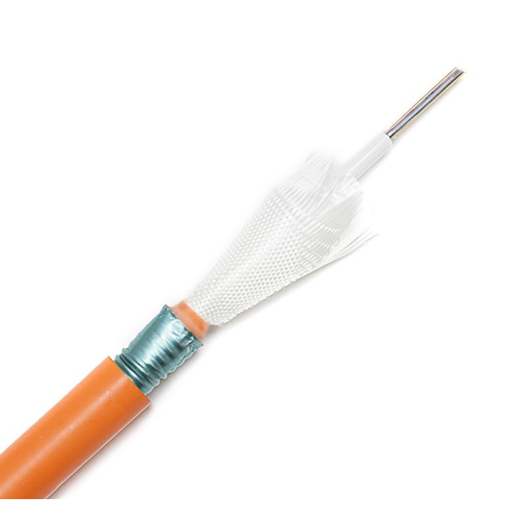 Câble fibre optique monomode OS2 6FO Anti-feu CR1C1 armé Câble fibre optique monomode OS2 6FO Anti-feu CR1C1 armé