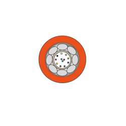 Câble fibre optique monomode OS2 6FO Anti-feu CR1C1