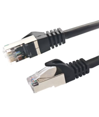 Cordon RJ45 blindé CAT 7 S/FTP LSZH noir 1m 10 Gbps (10000 MBit/s)