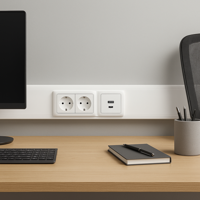 Goulotte appareillable 80x50 mm – Longueur 2 mètres