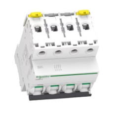 Disjoncteur modulaire tétrapolaire Schneider ic60n 6A courbe C