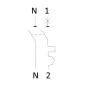Disjoncteur Phase + Neutre 25A à vis - Courbe D Disjoncteur Phase + Neutre 25A à vis - Courbe D