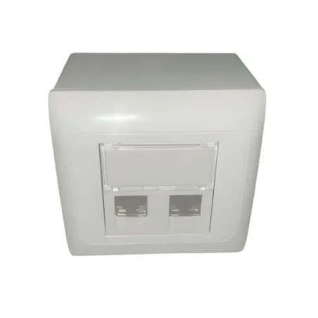 Prise RJ45 double CAT 6A complète en saillie