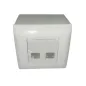 Prise RJ45 double CAT 6A complète en saillie