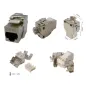 Module RJ45 simple avec plaque de fixation alu 45x45 pour boîte encastrée Module RJ45 simple avec plaque de fixation alu 45x45 pour boîte encastrée