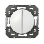 Legrand Dooxie - Interrupteur double va et vient dooxie complet blanc Legrand Dooxie - Interrupteur double va et vient dooxie complet blanc