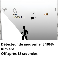 Projecteur détecteur de mouvement LED NASA à panneau solaire en PC