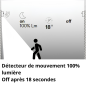 Projecteur détecteur de mouvement LED NASA à panneau solaire en PC Projecteur détecteur de mouvement LED NASA à panneau solaire en PC