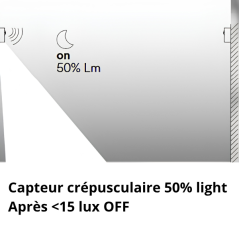 Projecteur détecteur de mouvement LED NASA à panneau solaire en PC