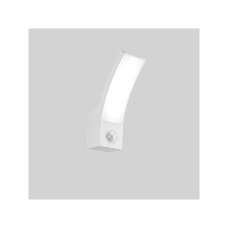 Applique d’extérieur SAIL blanche en aluminium avec détecteur de mouvement LED