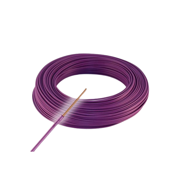 Fil électrique rigide 1,5mm² HO7VU 100m Violet