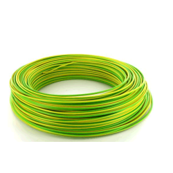 Fil électrique rigide H07VR 6mm2 vert/jaune 100m